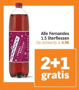 Aanbieding: Alle Fernandes 1,5 literflessen