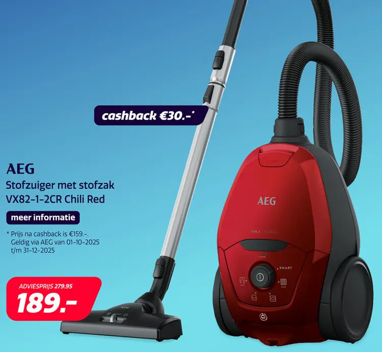 Aanbieding: AEG VX82-1-2CR Chili Red