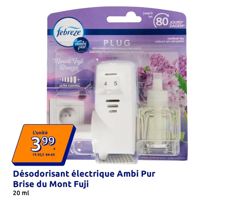 Offre: Désodorisant électrique Ambi Pur Brise du Mon