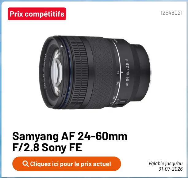 Offre: Samyang AF 24-60mm F/2.8 Sony FE