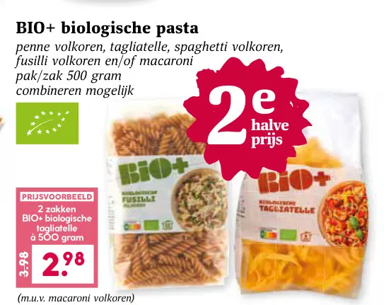 Aanbieding: BIO+ biologische pasta