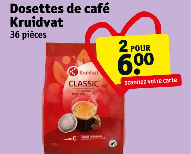 Offre: Dosettes de café