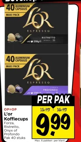 Aanbieding: L'or Koffiecups