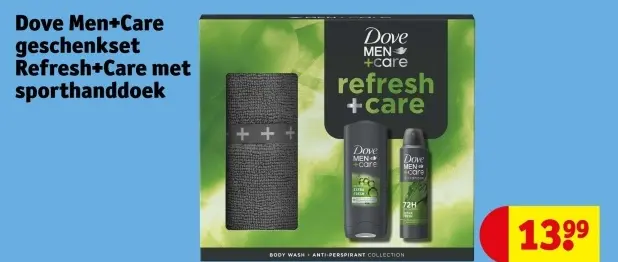 Aanbieding: Dove Men+Care geschenkset Refresh+Care met sporthanddoek