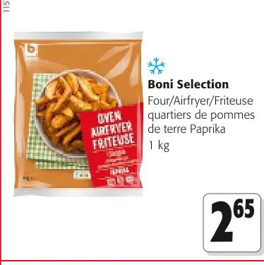 Offre: Four/Airfryer/Friteuse quartiers de pommes de terre Paprika
