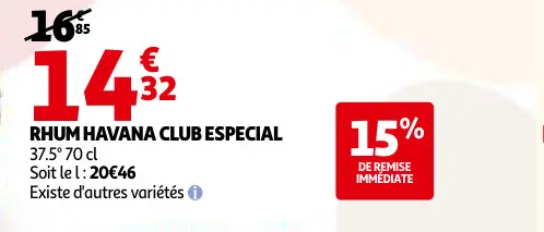 Promotie: Rhum especial