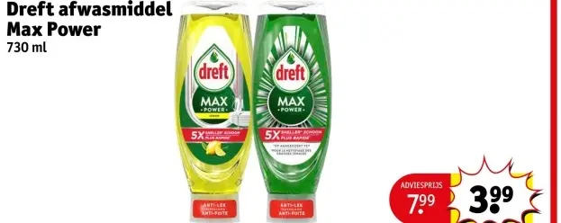 Aanbieding: afwasmiddel Max Power