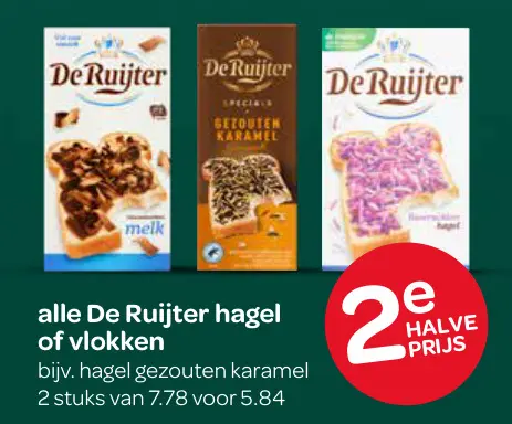 Aanbieding: De Ruijter hagel of vlokken