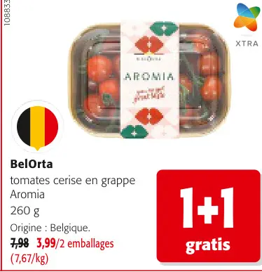 Offre: Tomates cerise en grappe Aromia