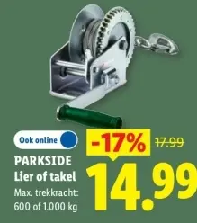 Aanbieding: Lier of takel