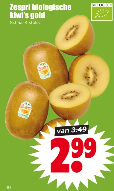 Aanbieding: Zespri biologische kiwi's gold