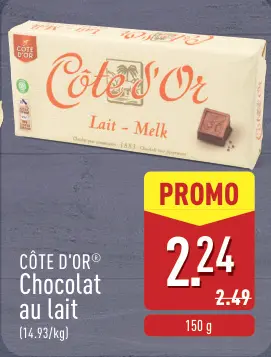 Offre: Chocolat au lait