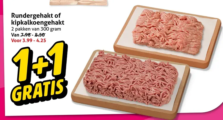 Aanbieding: Rundergehakt of kipkalkoengehakt