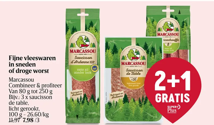 Aanbieding: Fijne vleeswaren in sneden of droge worst