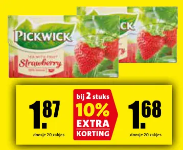Aanbieding: Pickwick Tea with Fruit Strawberry