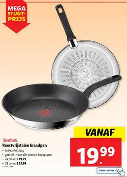 Aanbieding: Roestvrijstalen braadpan