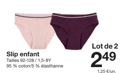 Offre: Slip enfant
