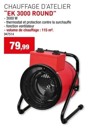 Offre: Chauffage d'atelier "ek 3000 round" / "ek 320