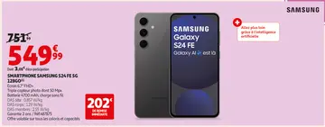 Aanbieding: Smartphone SAMSUNG s24 fe 5g 128go