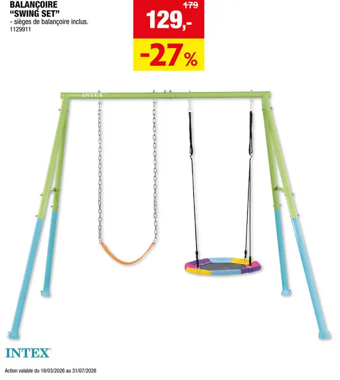 Offre: Intex portique balançoire