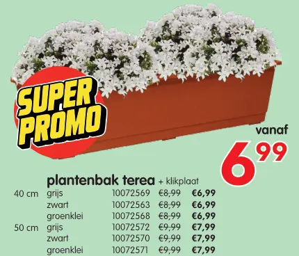 Promotie: plantenbak terea + klikplaat