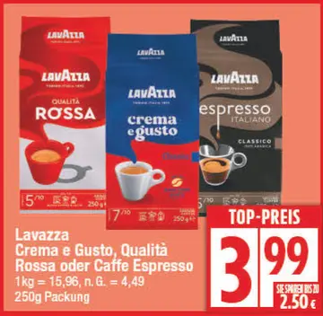 Aanbieding: Lavazza Crema e Gusto, Qualità Rossa oder Caf