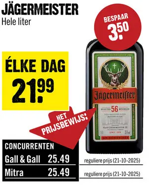 Aanbieding: Jagermeister Kruidenlikeur 100 cl