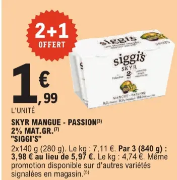Offre: Skyr mangue - passion