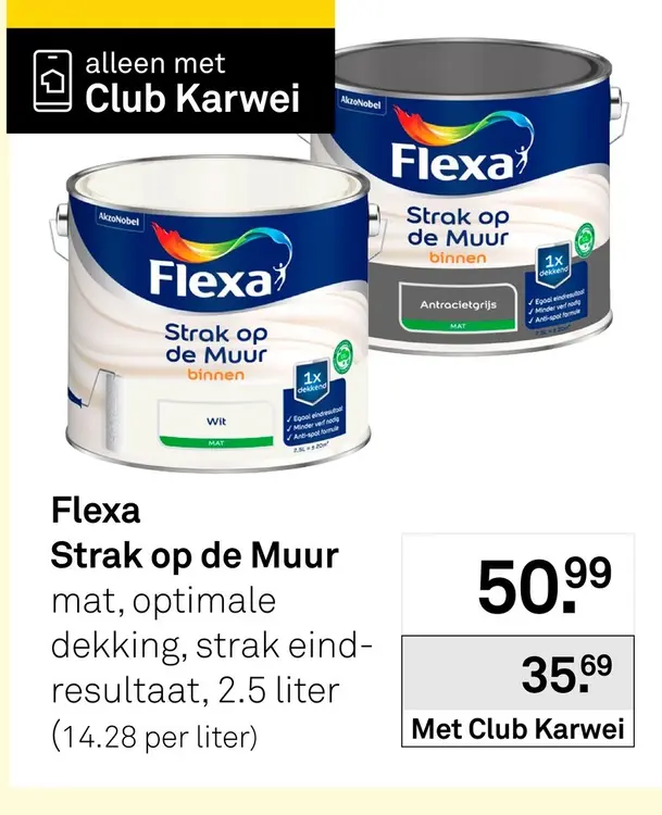 Aanbieding: Flexa Strak op de Muur