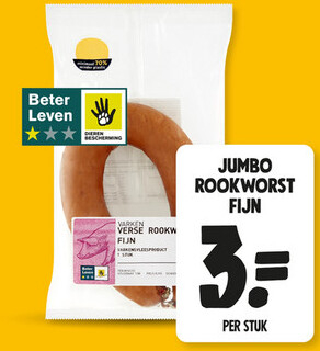 Aanbieding: JUMBO ROOKWORST FIJN