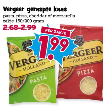 Aanbieding: Vergeer geraspte kaas