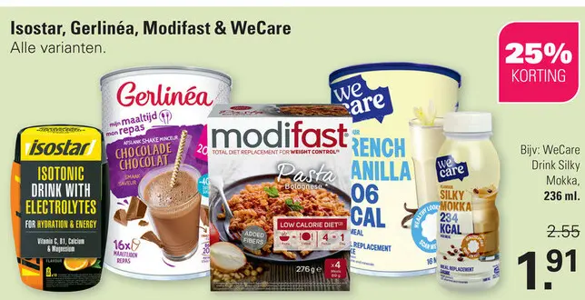 Aanbieding: Isostar, Gerlinéa, Modifast & WeCare