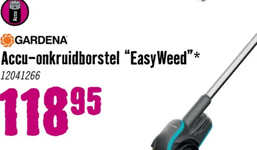 Aanbieding: GARDENA Accu Onkruidverwijderaar EasyWeed 18V P4A excl. accu en lader