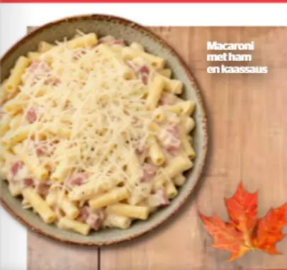 Promotie: Macaroni met ham en kaassaus