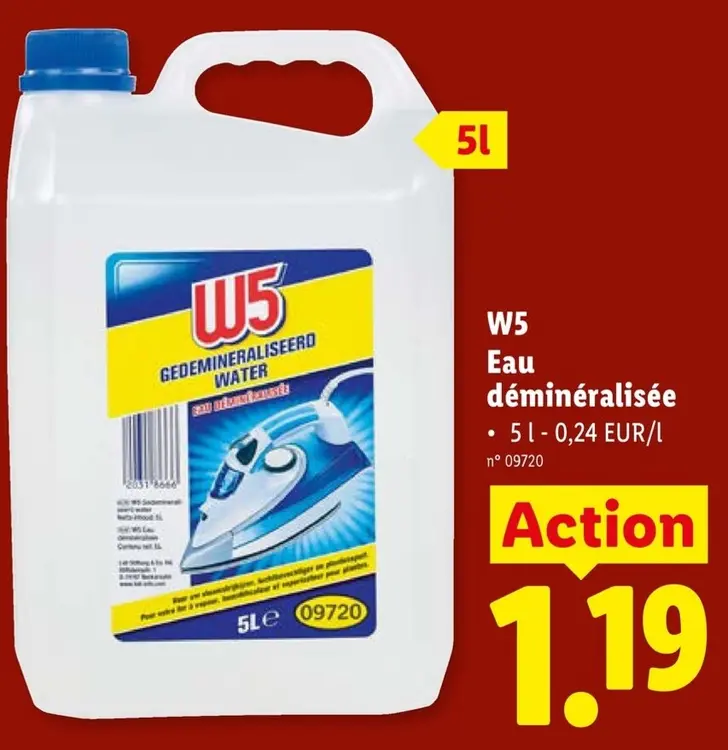 Offre: Eau déminéralisée