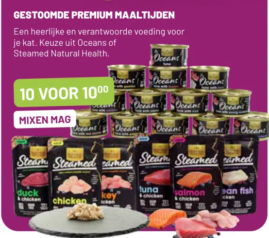 Aanbieding: Gestoomde premium maaltijden