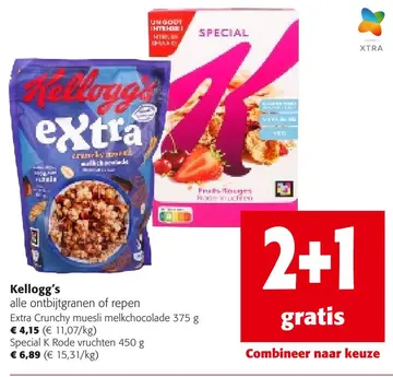 Aanbieding: Kellogg's alle ontbijtgranen of repen