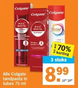 Aanbieding: Alle Colgate tandpasta in tube 75 ml