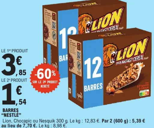 Offre: Barres