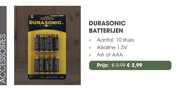 Aanbieding: Durasonic batterijen