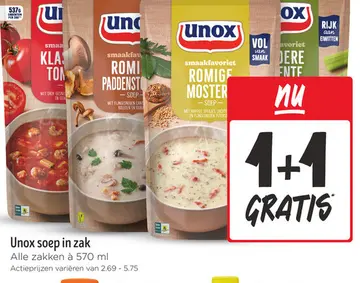 Aanbieding: Unox soep in zak