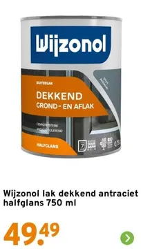Aanbieding: Lak dekkend antraciet halfglans 750 ml