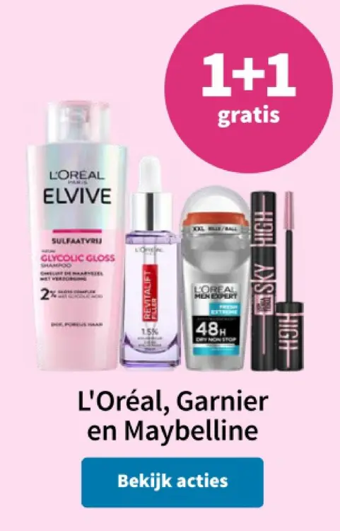 Aanbieding: L'Oréal, Garnier en Mayballine