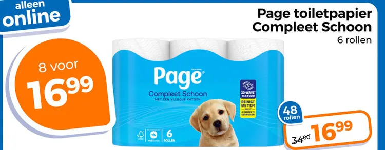 Aanbieding: toiletpapier Compleet Schoon