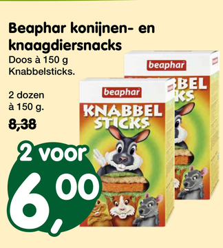 Aanbieding: Beaphar konijnen- en knaagdiersnacks