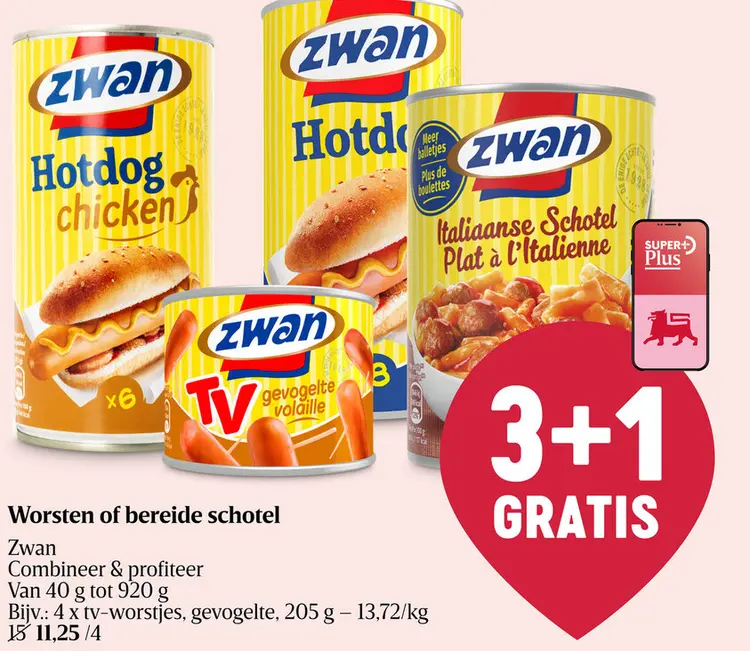 Promotie: Worsten of bereide schotel