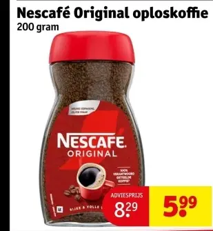 Aanbieding: Nescafé Original oploskoffie
