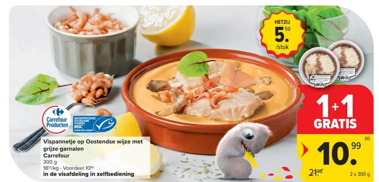 Promotie: Vispannetje op Oostendse wijze met grijze garnalen