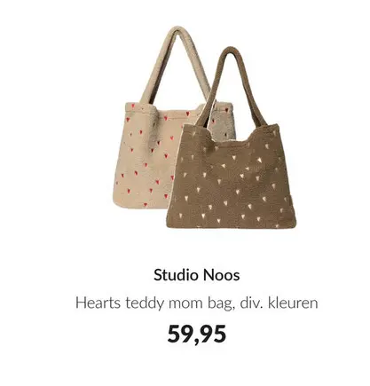 Aanbieding: Hearts teddy mom bag