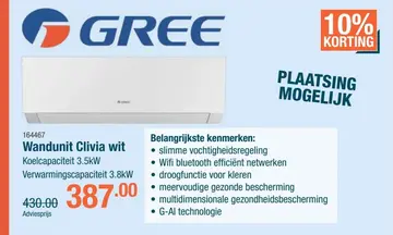 Aanbieding: Wandunit Clivia wit